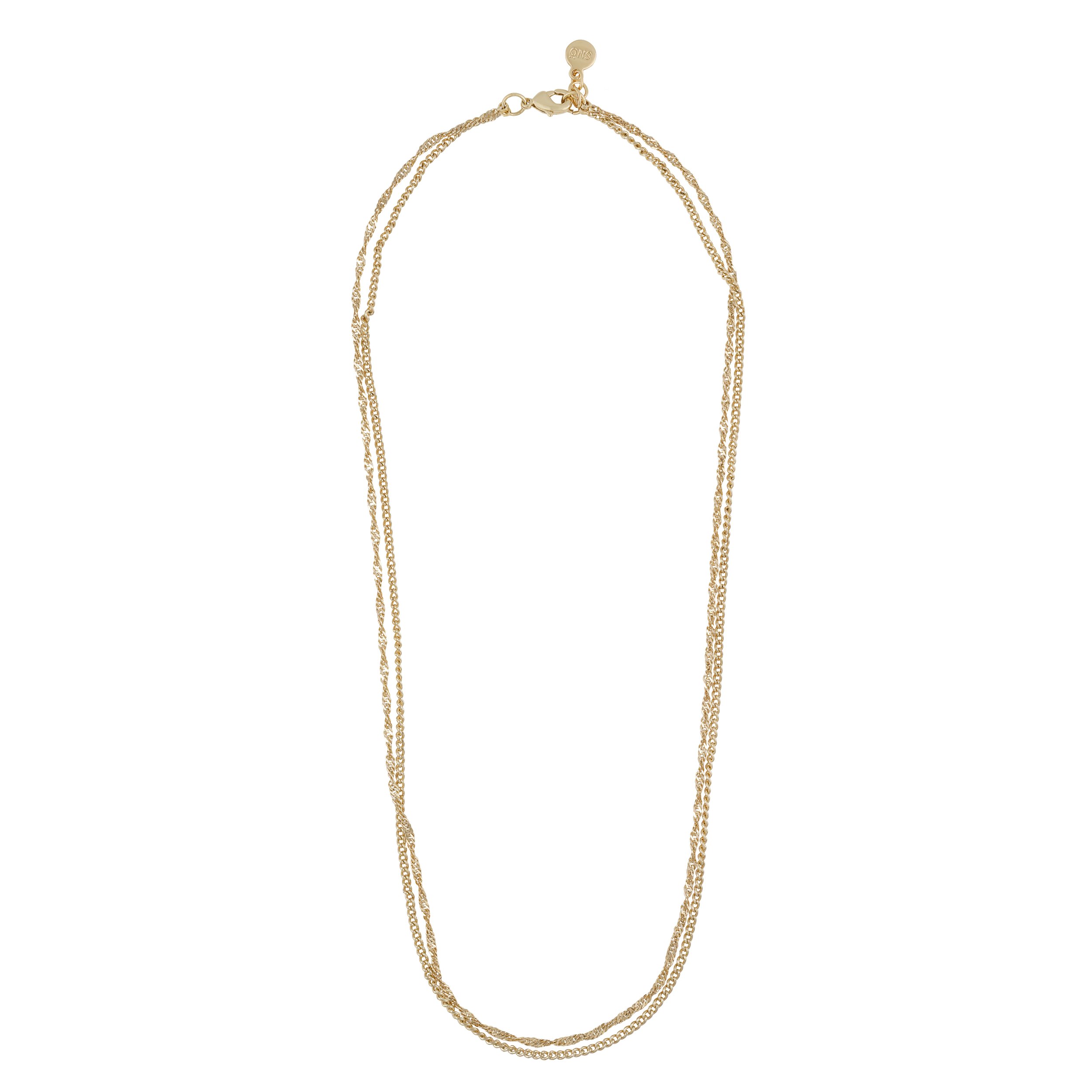 Double Chain Necklace Gold Plated