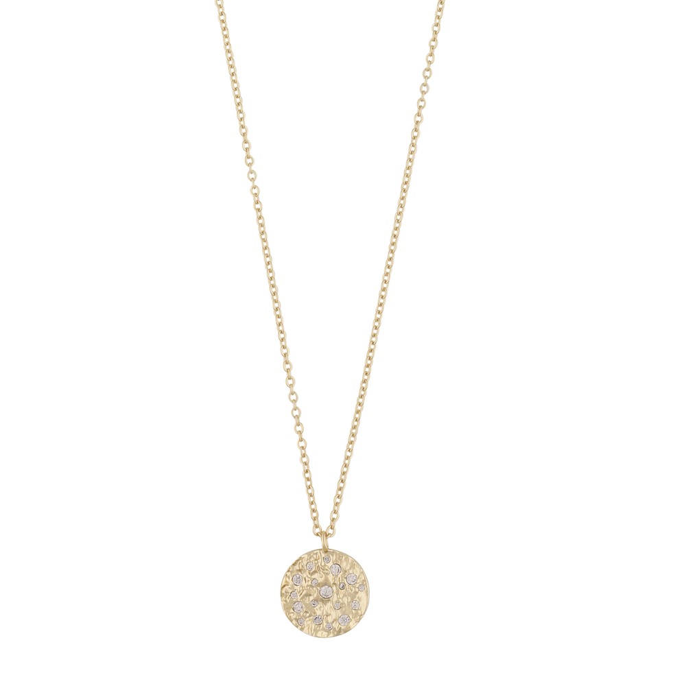 Brittany coin pendant neck 45 Gold Plated Clear