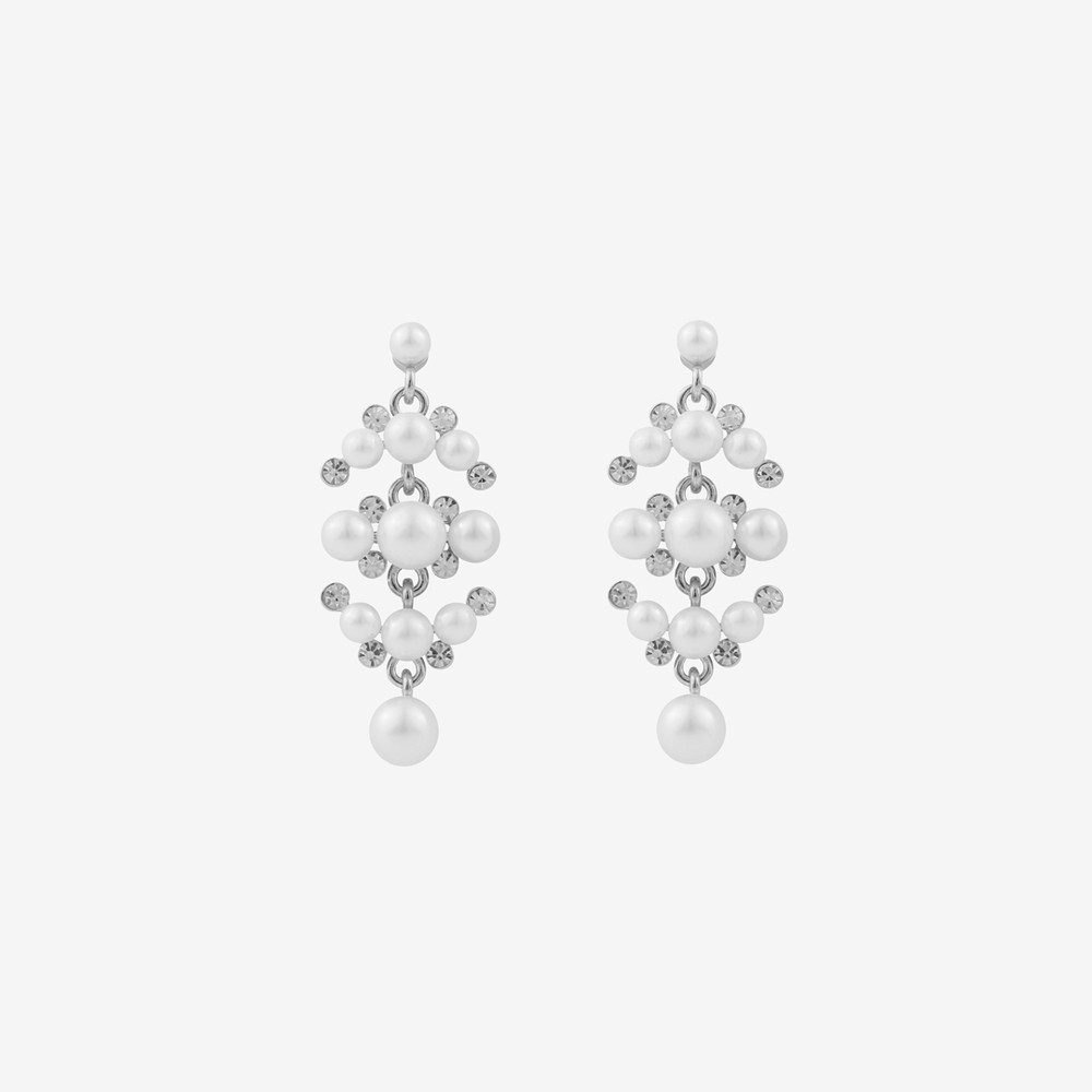 Chloé Pendant Earring In Pearl Snö Of Sweden Chloé Pendant Earring